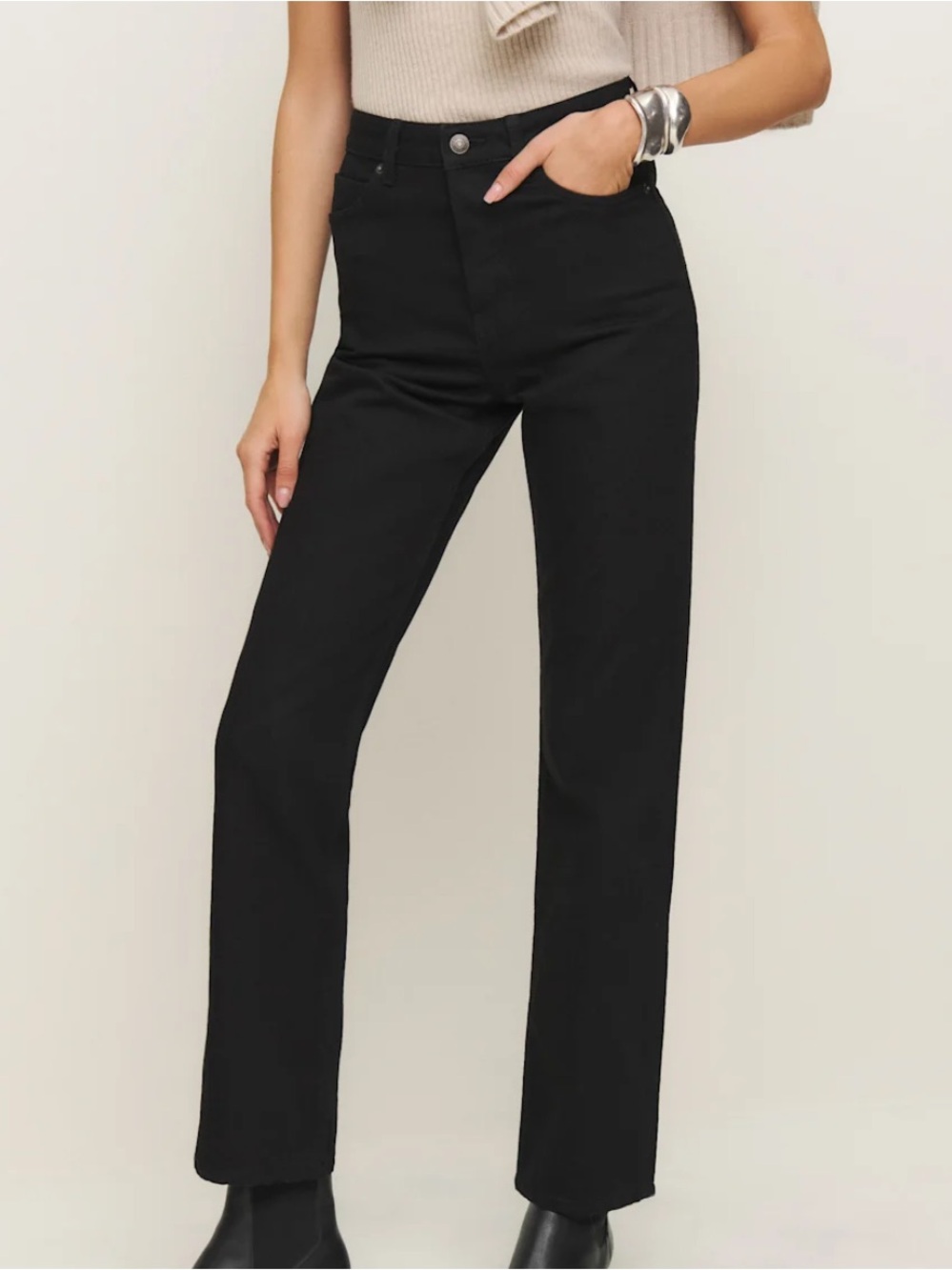 Reformation Black Denim Jeans